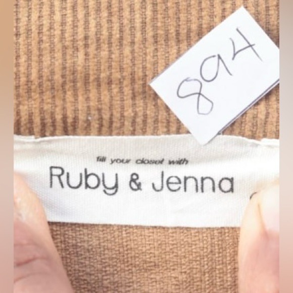 Ruby & Jenna Brown Corduroy Mini-skirt with Front Button Down Sz S 100 Cotton - Picture 7 of 7